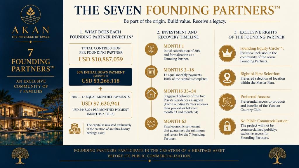 The Seven Founding Partners — Investment and recovery timeline