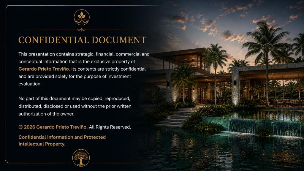 Confidential Document — Akan investment presentation, exclusive property of Gerardo Prieto Treviño